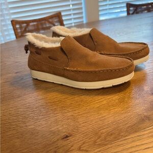 Sperry Tan Slip-On Loafers with White Sole